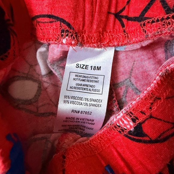 Marvel Red Spider-Man Two Piece Toddler Pajama Set - Picture 10 of 11